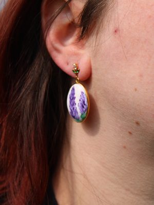 Boucles d'oreilles asymétriques Lavandes